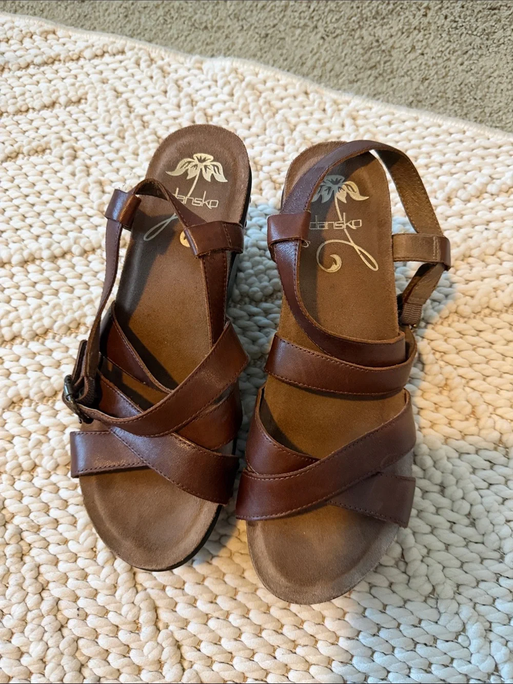 Dansko Brown Frida Wedge Sandals
